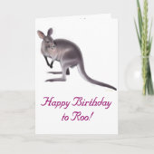 Happy Birthday Wallaby Card Karte (Vorderseite)
