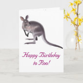 Happy Birthday Wallaby Card Karte (Gelbe Blume)