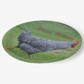 Happy Birthday Wanderung Hühnchen Pappteller (Schrägansicht)