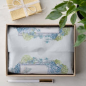 Happy Birthday Watercolor Blue Hydrangea Blume Seidenpapier (Geschenk)