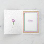 Happy Birthday Watercolor Blume Karte (Innenseite)