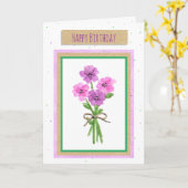 Happy Birthday Watercolor Blume Karte (Gelbe Blume)