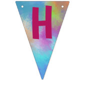 Happy Birthday Watercolor Holi Abstraction Wimpelkette (Zweite Fahne)