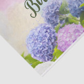 Happy Birthday Watercolor Hydrangea Blume Seidenpapier (Ausschnitt)
