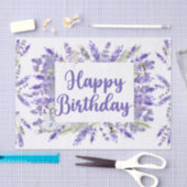 Happy Birthday Watercolor Lavender Blume Seidenpapier (Handwerk)
