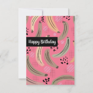 Happy Birthday Watercolor Plaintains Mangu Karte