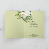 Happy Birthday Watercolor Schöne Blume Karte (Innenseite)