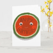 Happy Birthday Watermelon Karte (Gelbe Blume)