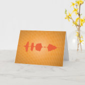 Happy Birthday Waveform Folding Card 3 Karte (Gelbe Blume)
