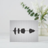 Happy Birthday Waveform Postcard 4 Postkarte (Stehend Vorderseite)