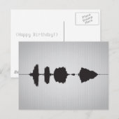 Happy Birthday Waveform Postcard 4 Postkarte (Vorne/Hinten)