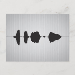 Happy Birthday Waveform Postcard 4 Postkarte