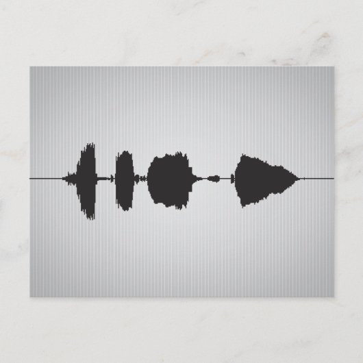 Happy Birthday Waveform Postcard 4 Postkarte (Vorderseite)