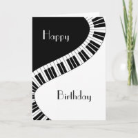 Happy Birthday - Wavy Curved Piano Keys