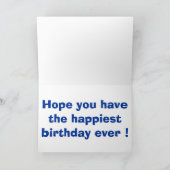 "HAPPY BIRTHDAY" WAVY RAINBOW HORSE KARTE (Innenseite)