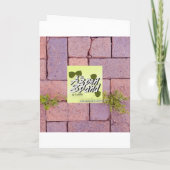 Happy Birthday Weeds zwischen Brick Pavers Karte (Rückseite)