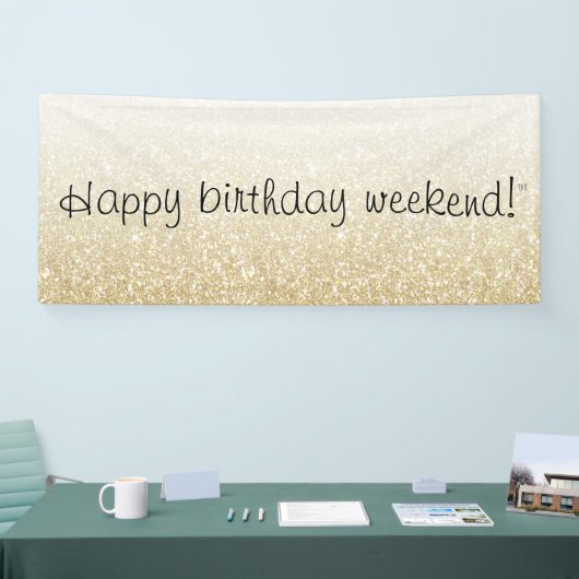 Happy Birthday Weekend Sign Banner (Messe)
