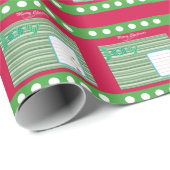 Happy Birthday Weihnachts Joy Wrapping Paper Geschenkpapier (Rolleneckpunkt)