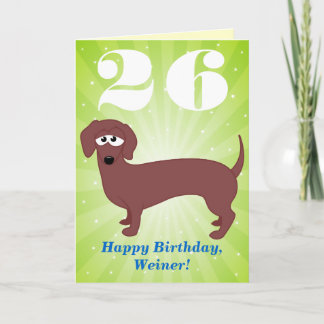 Happy Birthday Weiner Karte