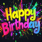 Happy Birthday  Weinetikett