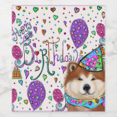 HAPPY BIRTHDAY WEINETIKETT (Einzelnes Label)