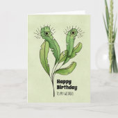 Happy Birthday weirdo botanisch Dankeskarte (Vorderseite)