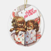 Happy Birthday Welppies Keramik Ornament (Links)