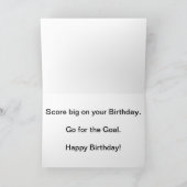 Happy Birthday Weltmeisterschaft Soccer Karte (Innenseite)