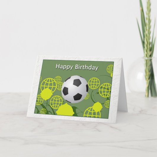 Happy Birthday Weltmeisterschaft Soccer Karte (Vorderseite)
