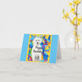 Happy Birthday West Highland Terrier Birthday Card Karte (Gelbe Blume)