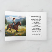 Happy Birthday Western Cowgirl Grußkarte Karte (Innenseite)