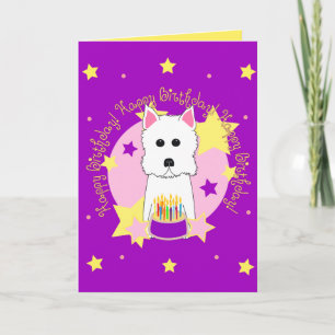 Happy Birthday Westie Karte