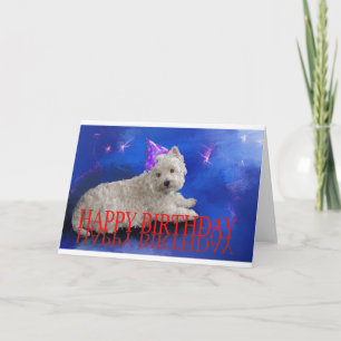 Happy Birthday Westie Karte