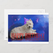 Happy Birthday Westie Postkarte (Vorne/Hinten)