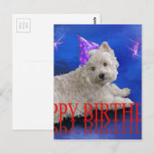 Happy Birthday Westie Postkarte (Vorne/Hinten)