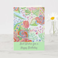 Happy Birthday Whimsical Blume