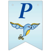Happy Birthday Whimsical Flying Hübsch Bluebird Wimpelkette (Dritte Fahne)