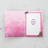 Happy Birthday Whimsical Girl mit Blume Karte (Innenseite)