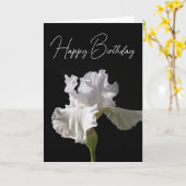 Happy Birthday | White Iris Karte (Gelbe Blume)