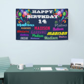 Happy Birthday Wiederholung Name Drive by Banner (Messeveranstaltung)