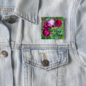 Happy Birthday Wild Blue Yonder Rose #1 Button (Beispiel)
