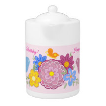 Happy Birthday Wild Blume Garden Birds Muster