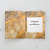 Happy Birthday Wild & Crazy Friend Wasserfarbe Owl Karte (Innenseite)