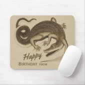 Happy Birthday Wild fröhliches Krokodil CC0896 Mousepad (Mit Mouse)