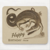 Happy Birthday Wild fröhliches Krokodil CC0896 Mousepad (Vorne)