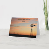 Happy Birthday Windmill SilhouetteCard Karte (Vorderseite)