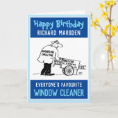 Happy Birthday Window Cleaner Karte (Gelbe Blume)