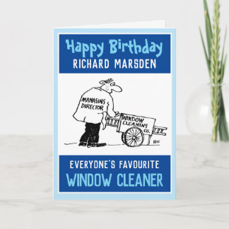 Happy Birthday Window Cleaner Karte