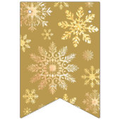 Happy Birthday Winter Wonderland Gold Wimpelkette (Erste Fahne)