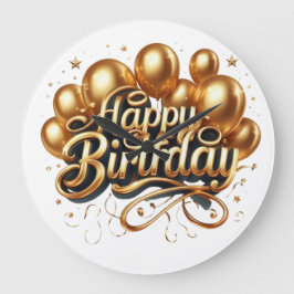 Happy Birthday wish Große Wanduhr